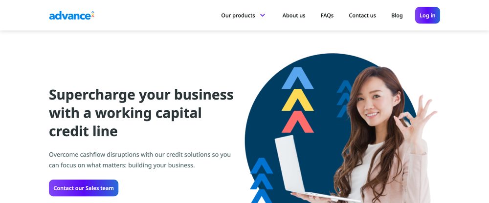 Advance homepage