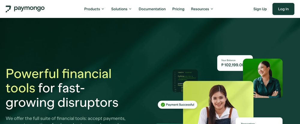 PayMongo homepage